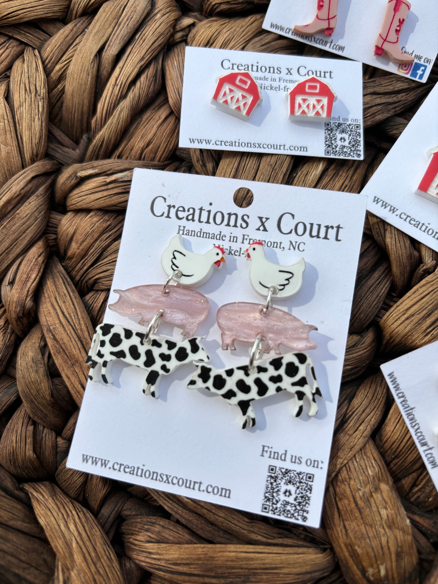 Barnyard Pals Dangles and Studs