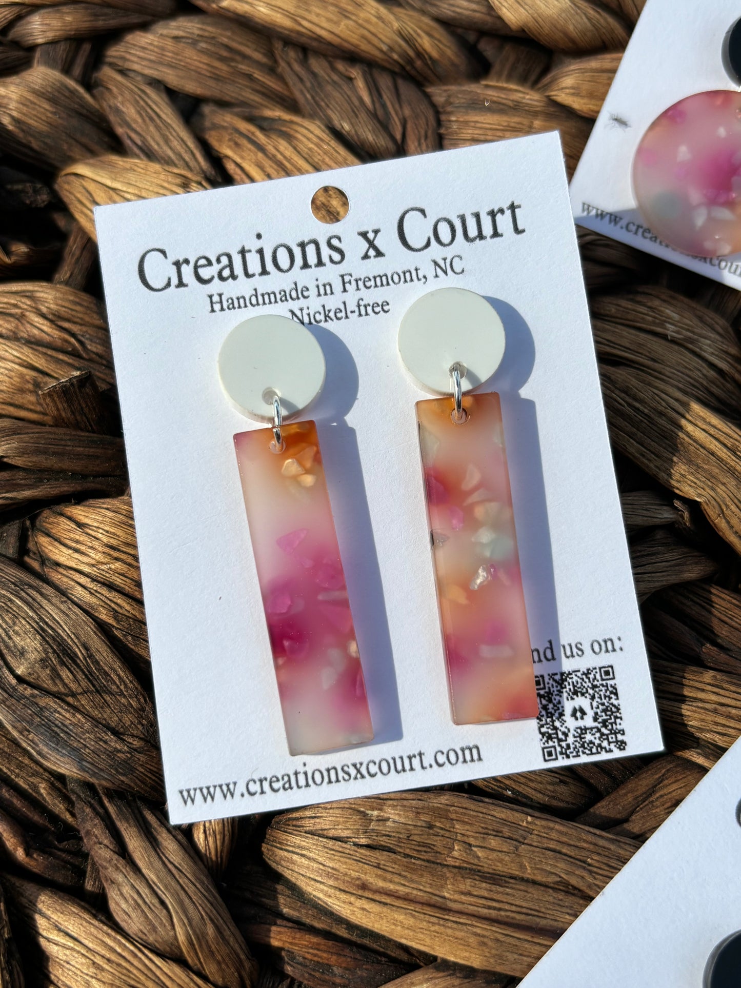 Pink Terrazzo Dangles