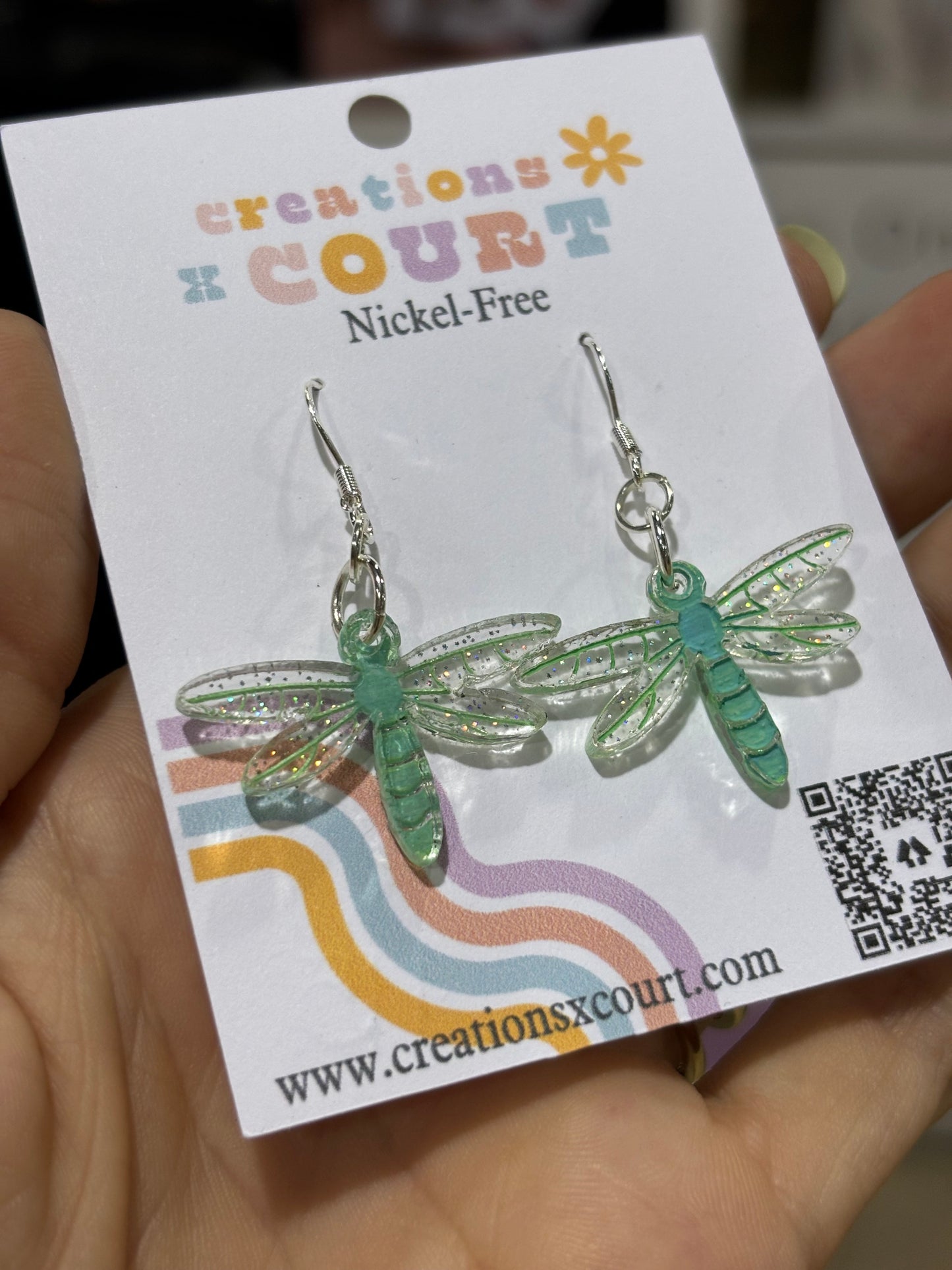 Iridescent Dragonfly Dangles