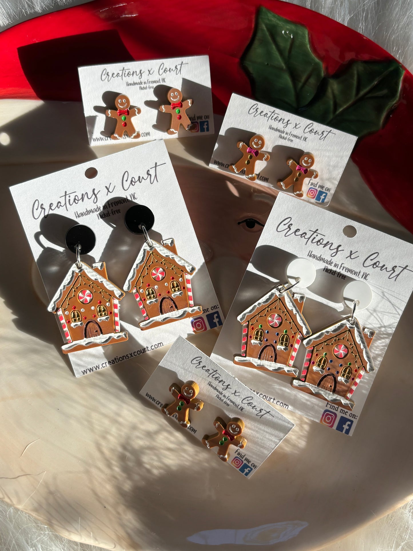 Gingerbread House Dangles