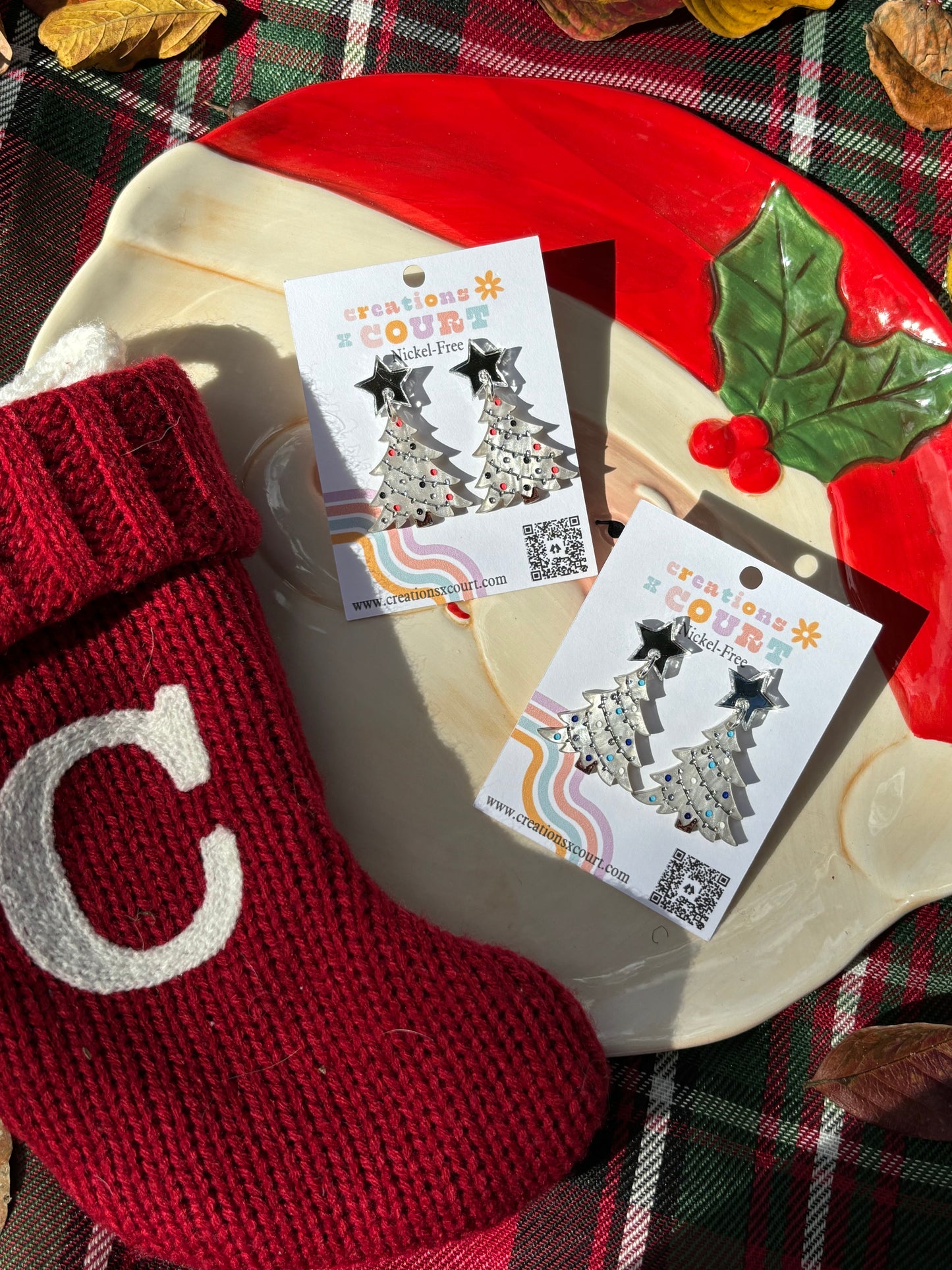 White Christmas Tree Dangles