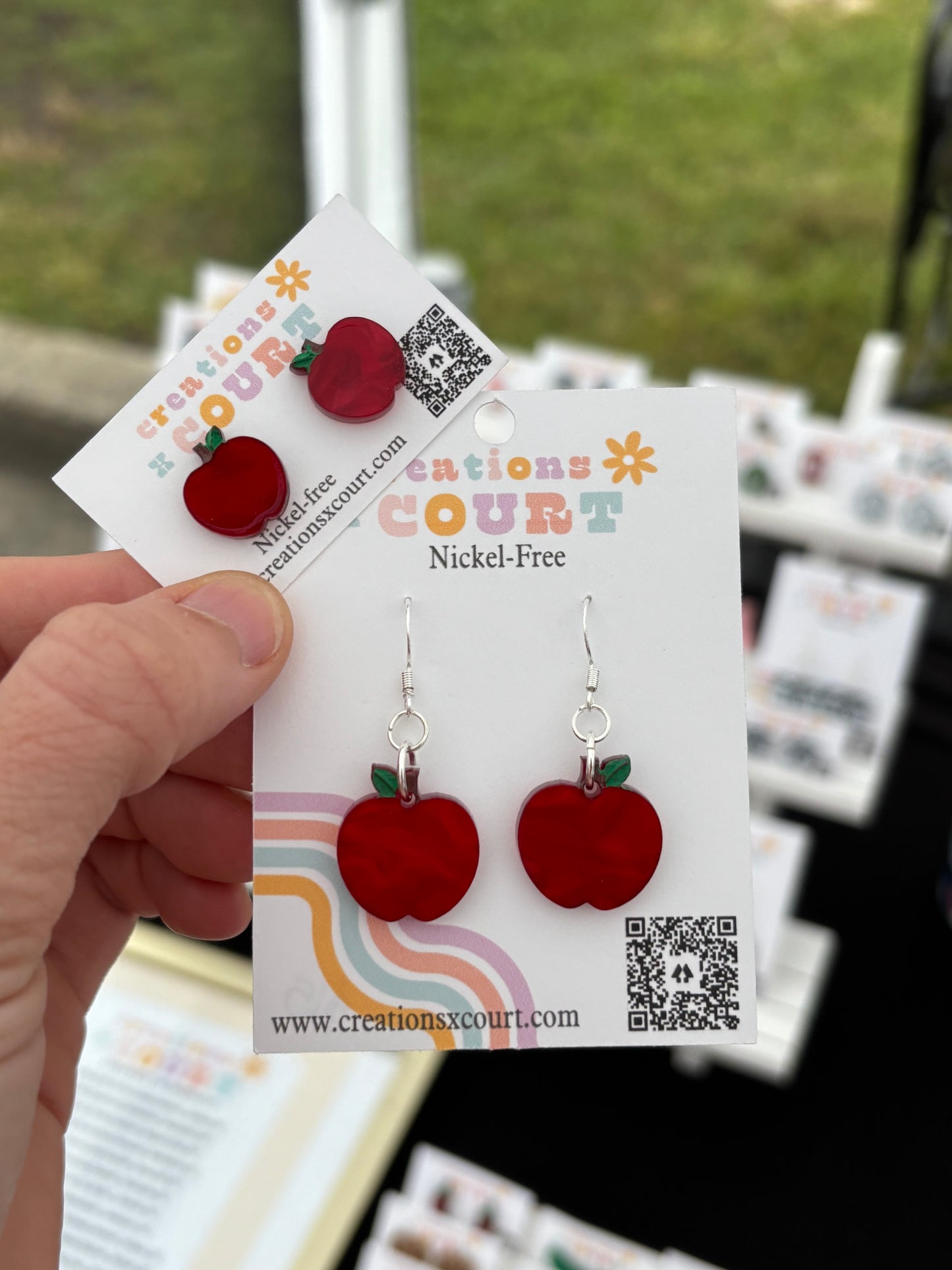 Apple Dangles and Studs