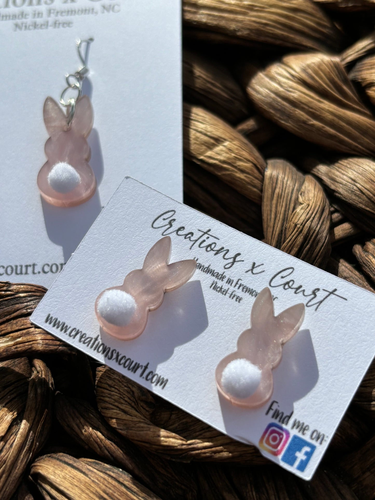 Bunny Dangles and Studs