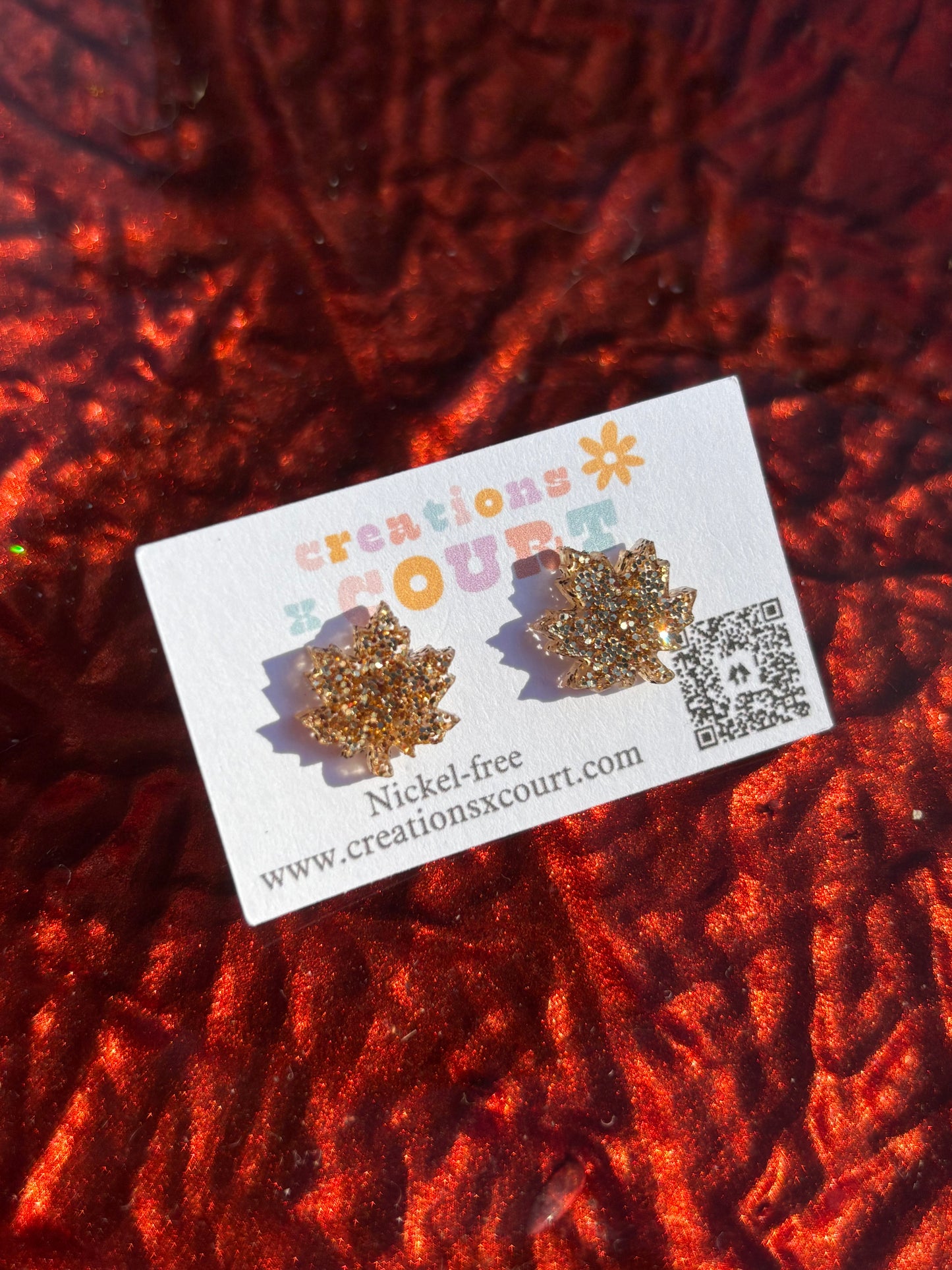 Maple Leaf Dangles and Studs