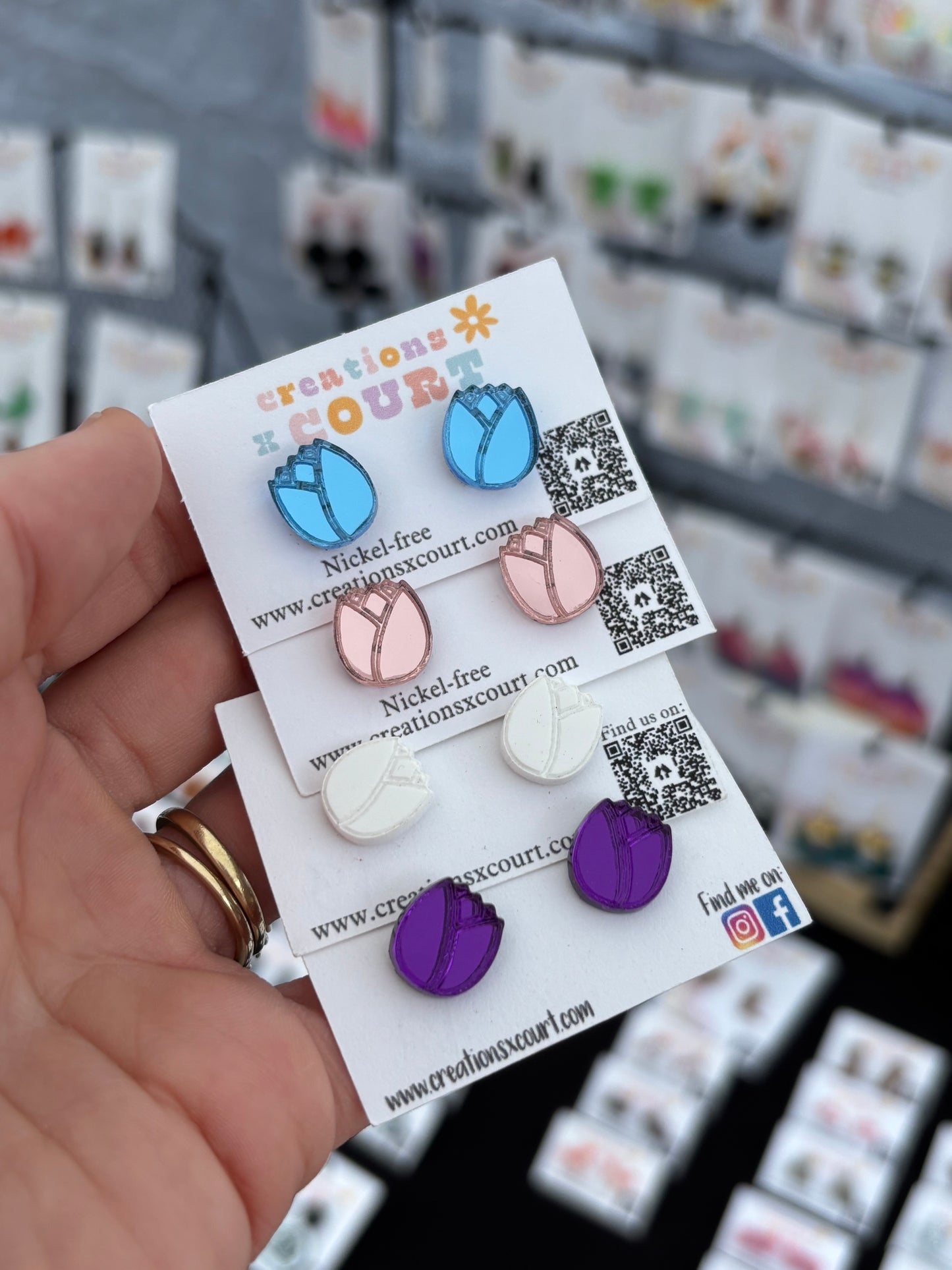 Tulip Dangles and Studs