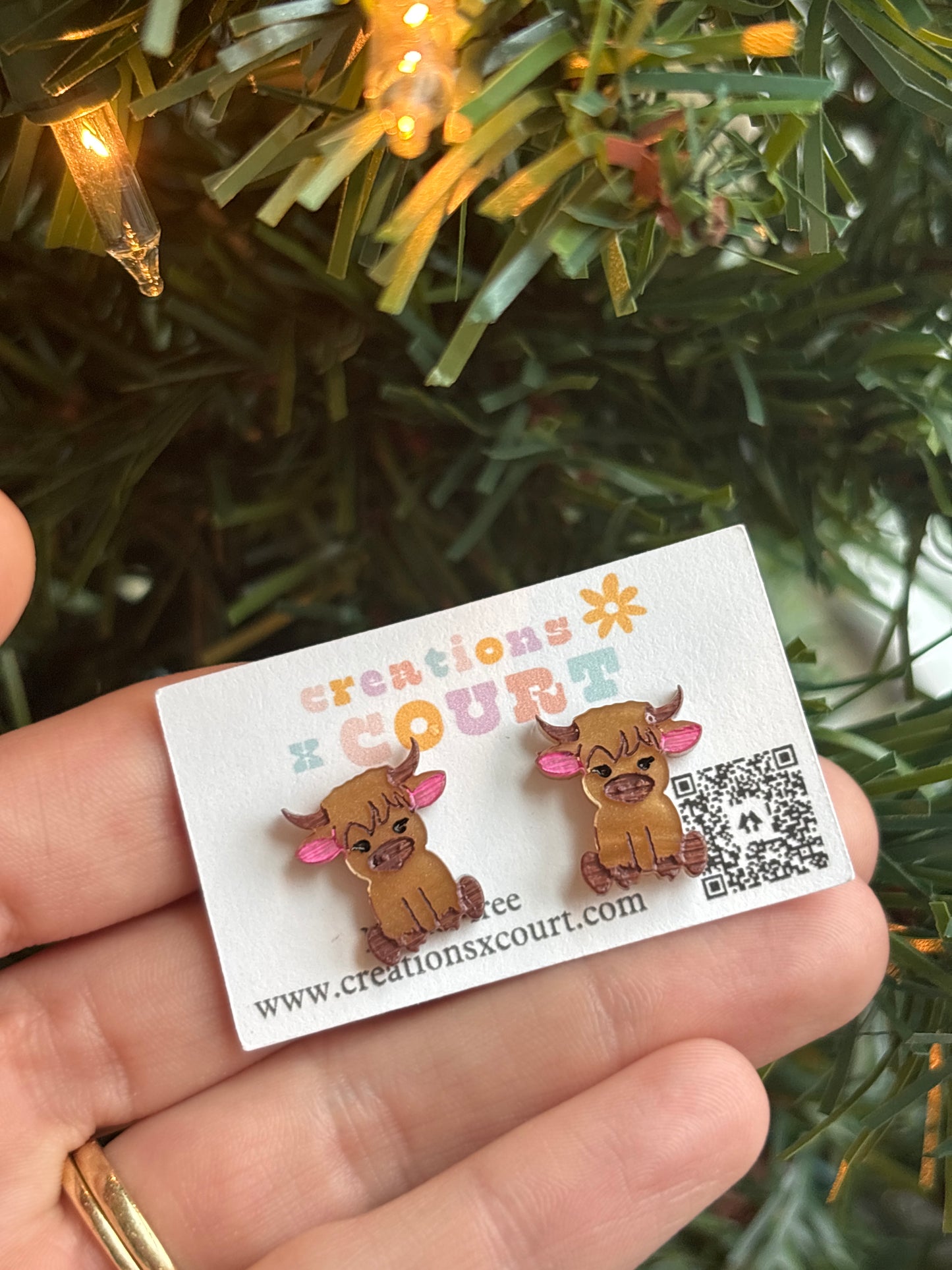 Highland Cow Dangles and Studs