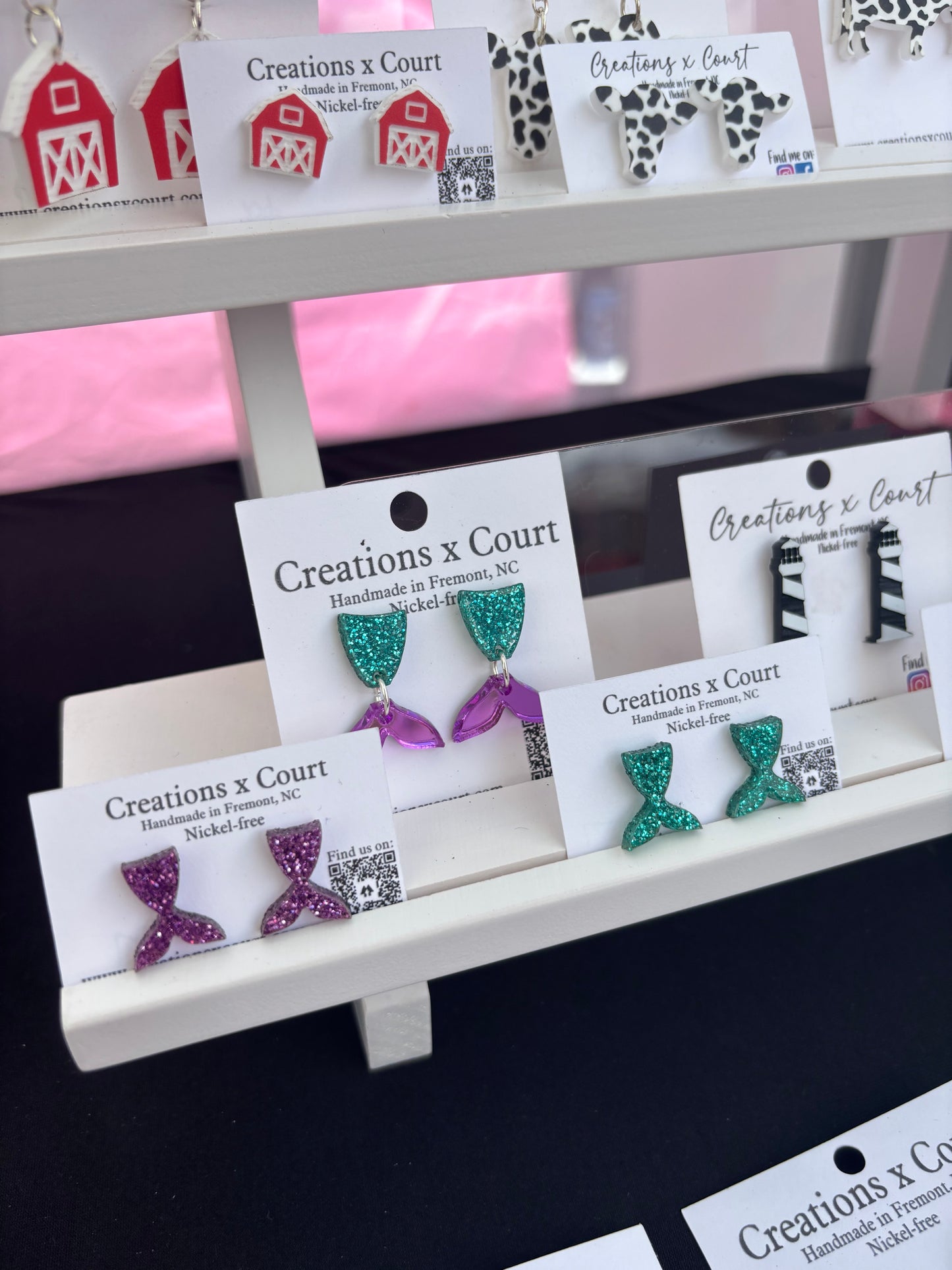 Mermaid Tail Dangles and Studs