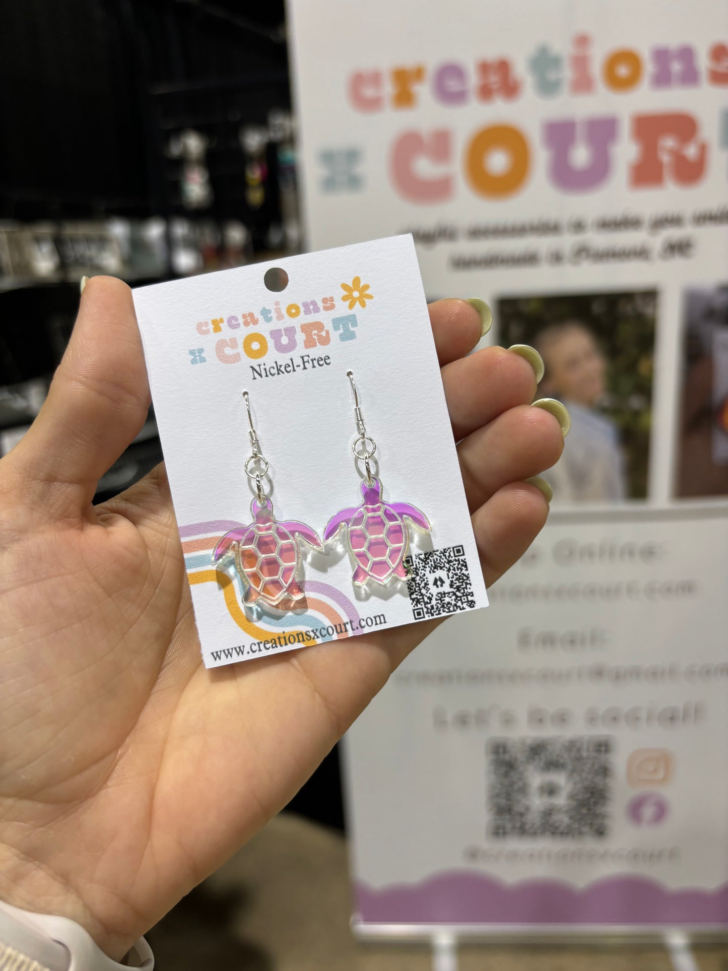 Iridescent Beach Dangles