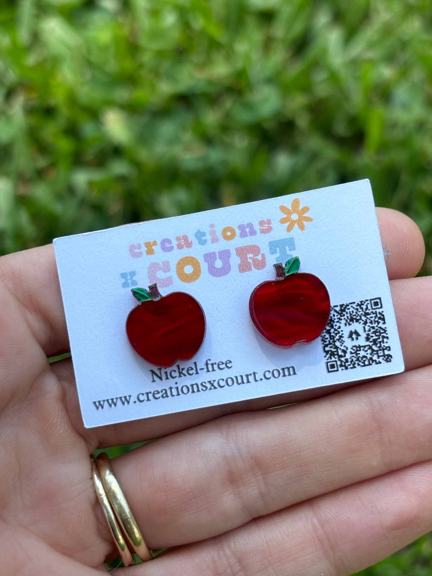 Apple Dangles and Studs