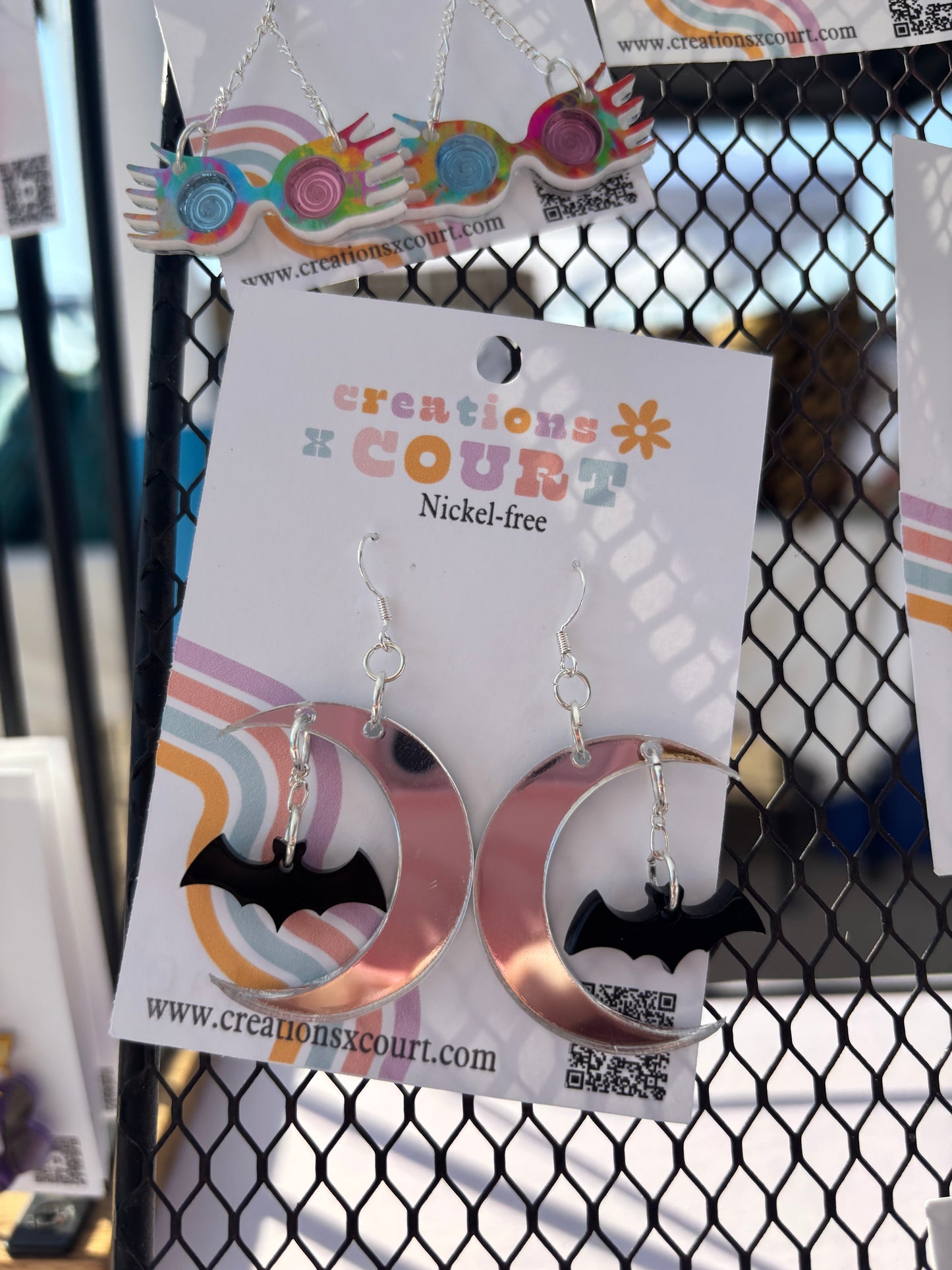 Moon Bat Dangles