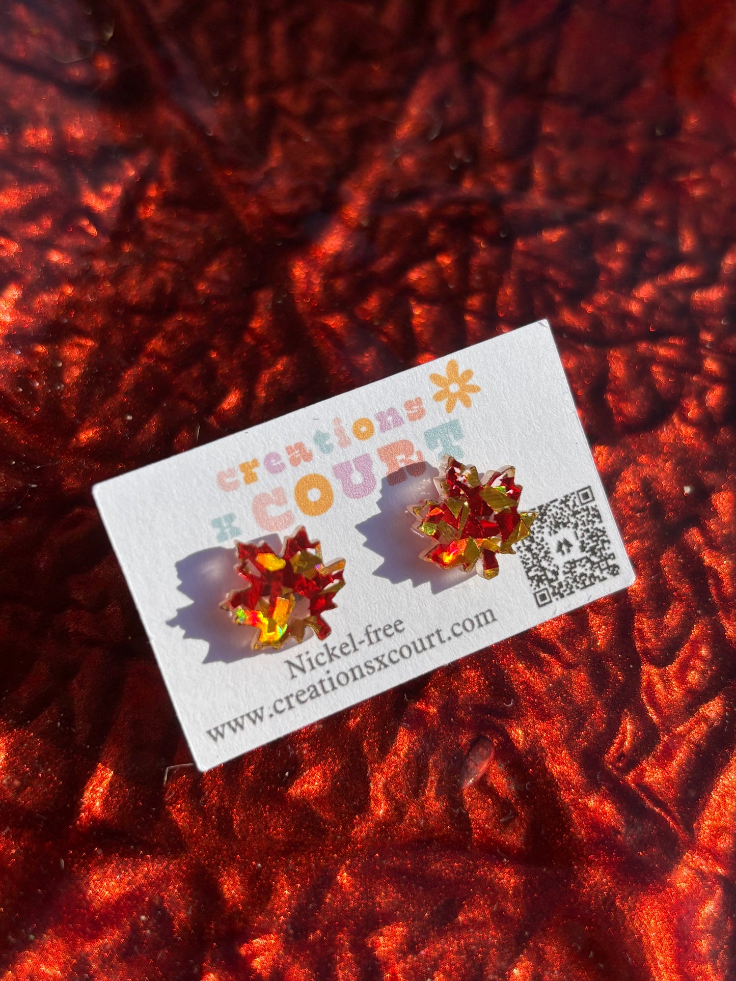 Maple Leaf Dangles and Studs
