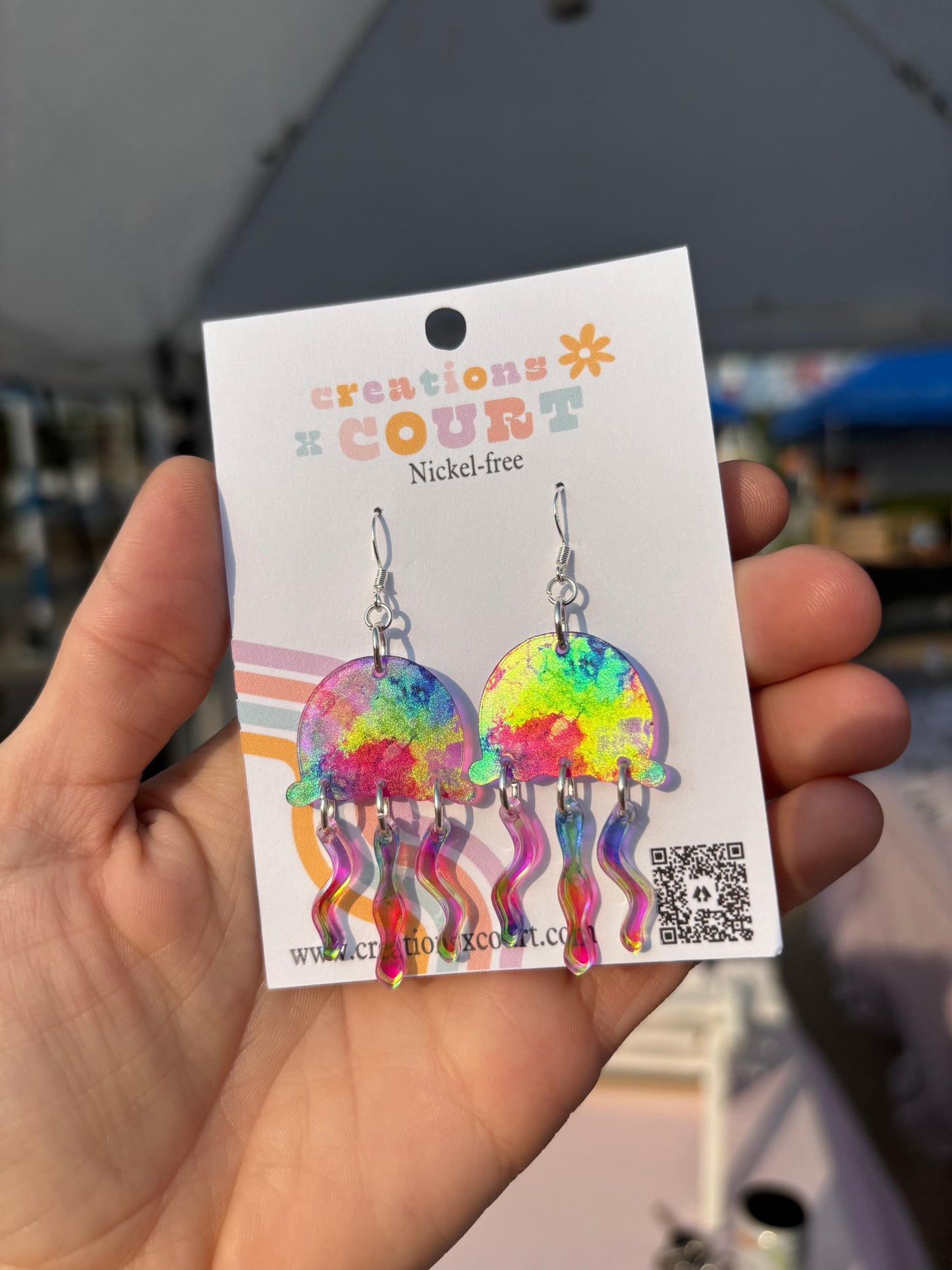 Iridescent Jellyfish Dangles