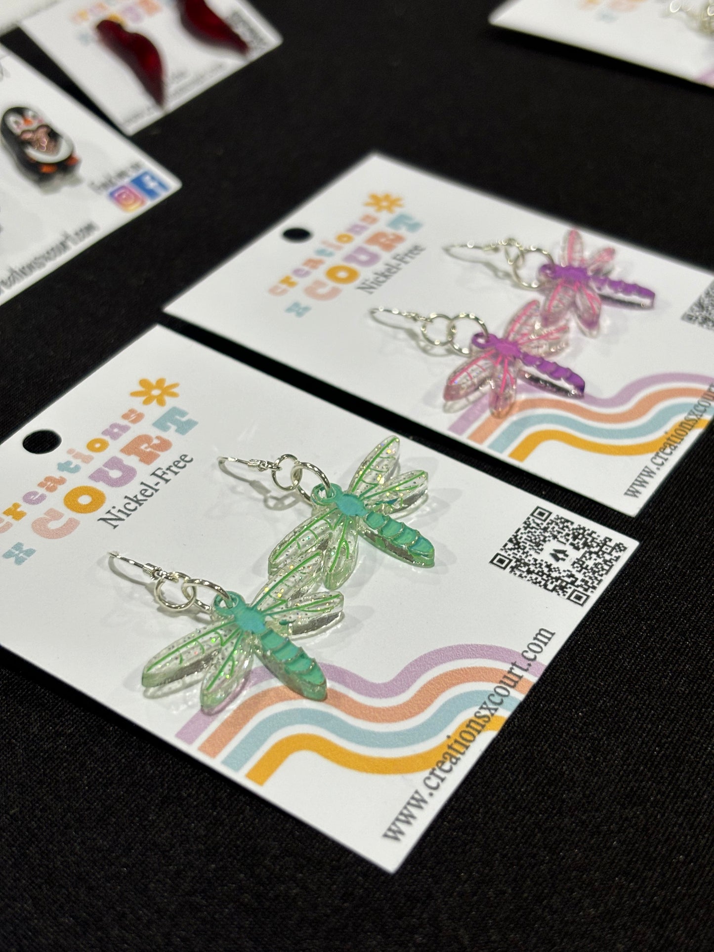 Iridescent Dragonfly Dangles