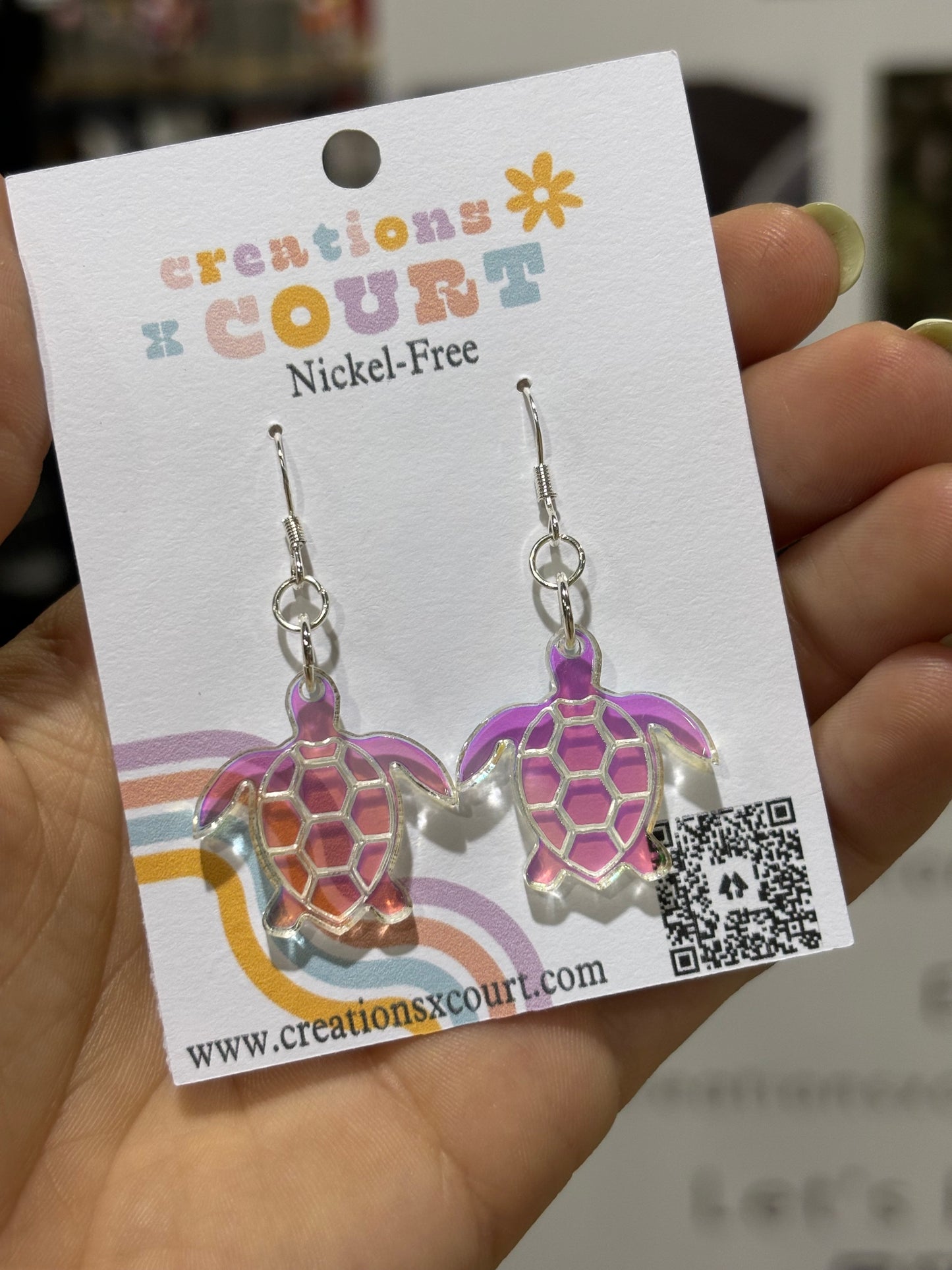 Iridescent Beach Dangles