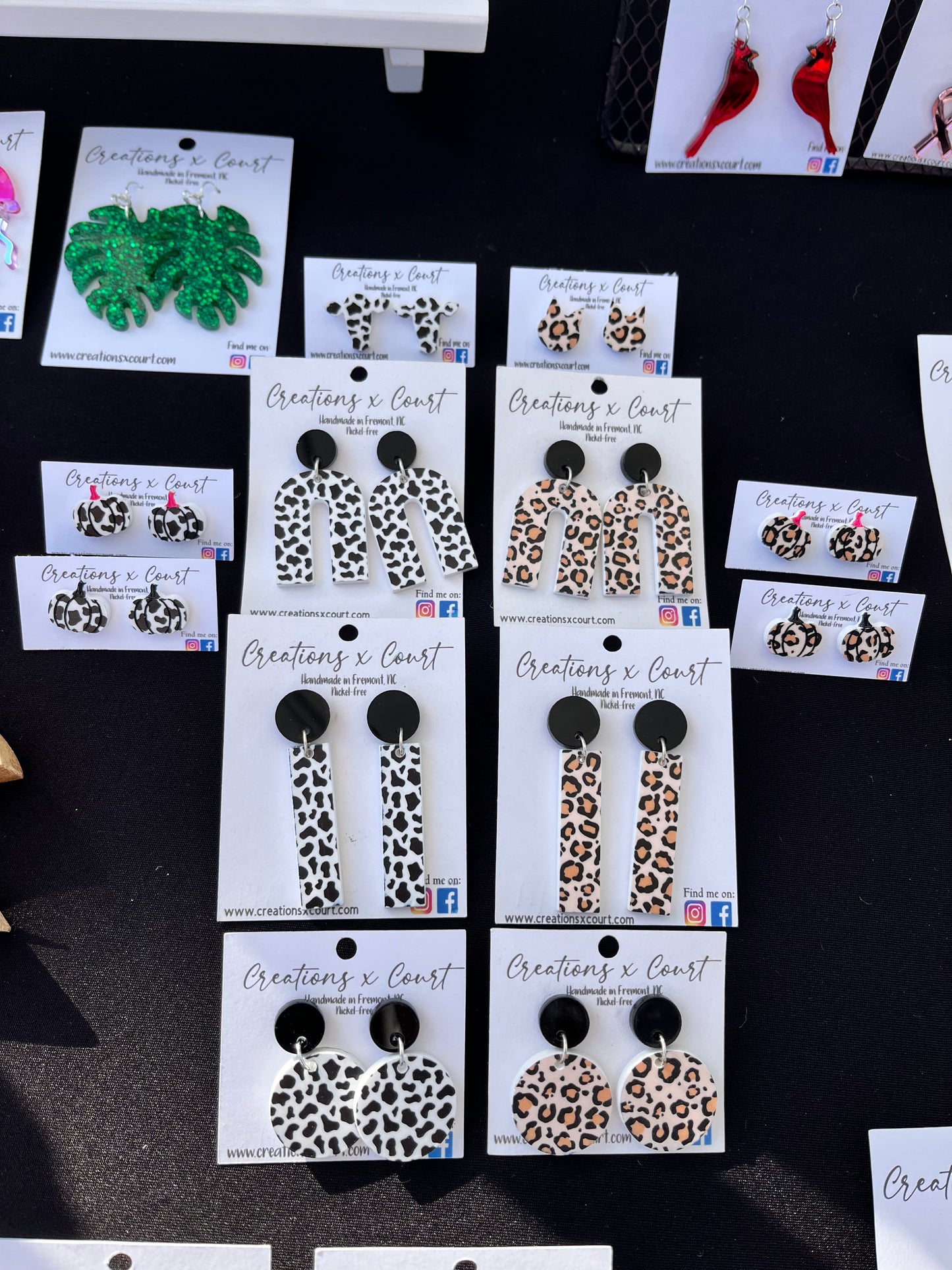 Cow Print Dangles