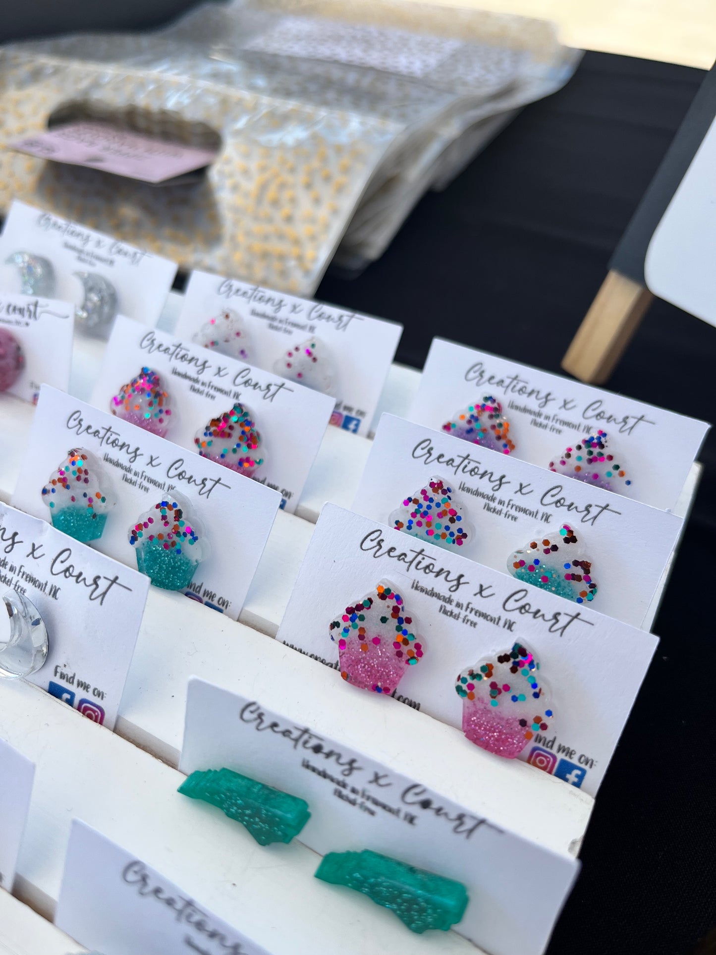 Cupcake studs