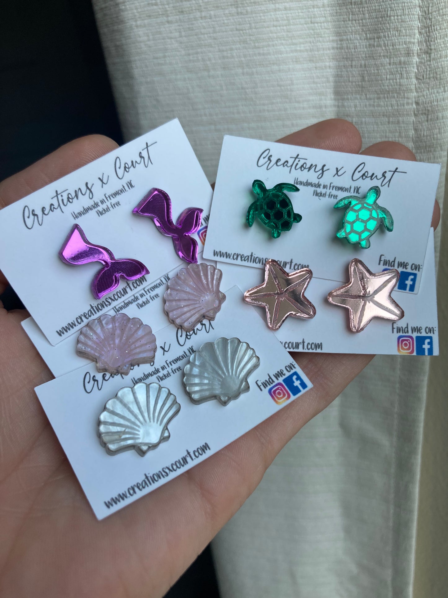 Sea Turtle Dangles and Studs