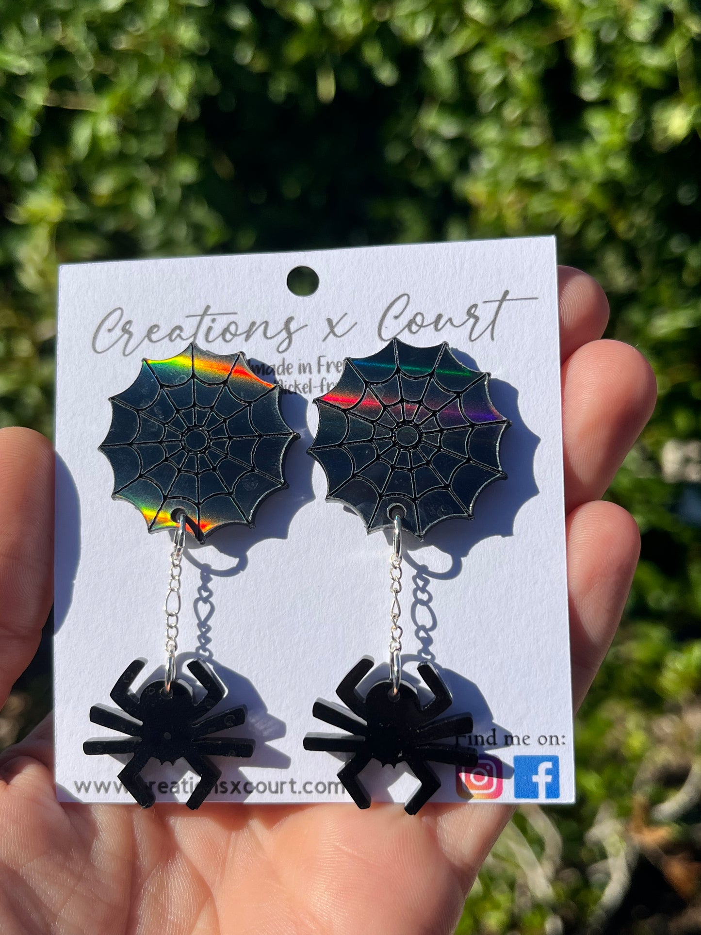 Dangling Spider Webs