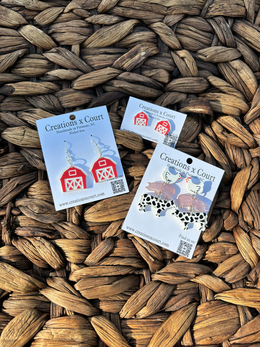 Barnyard Pals Dangles and Studs