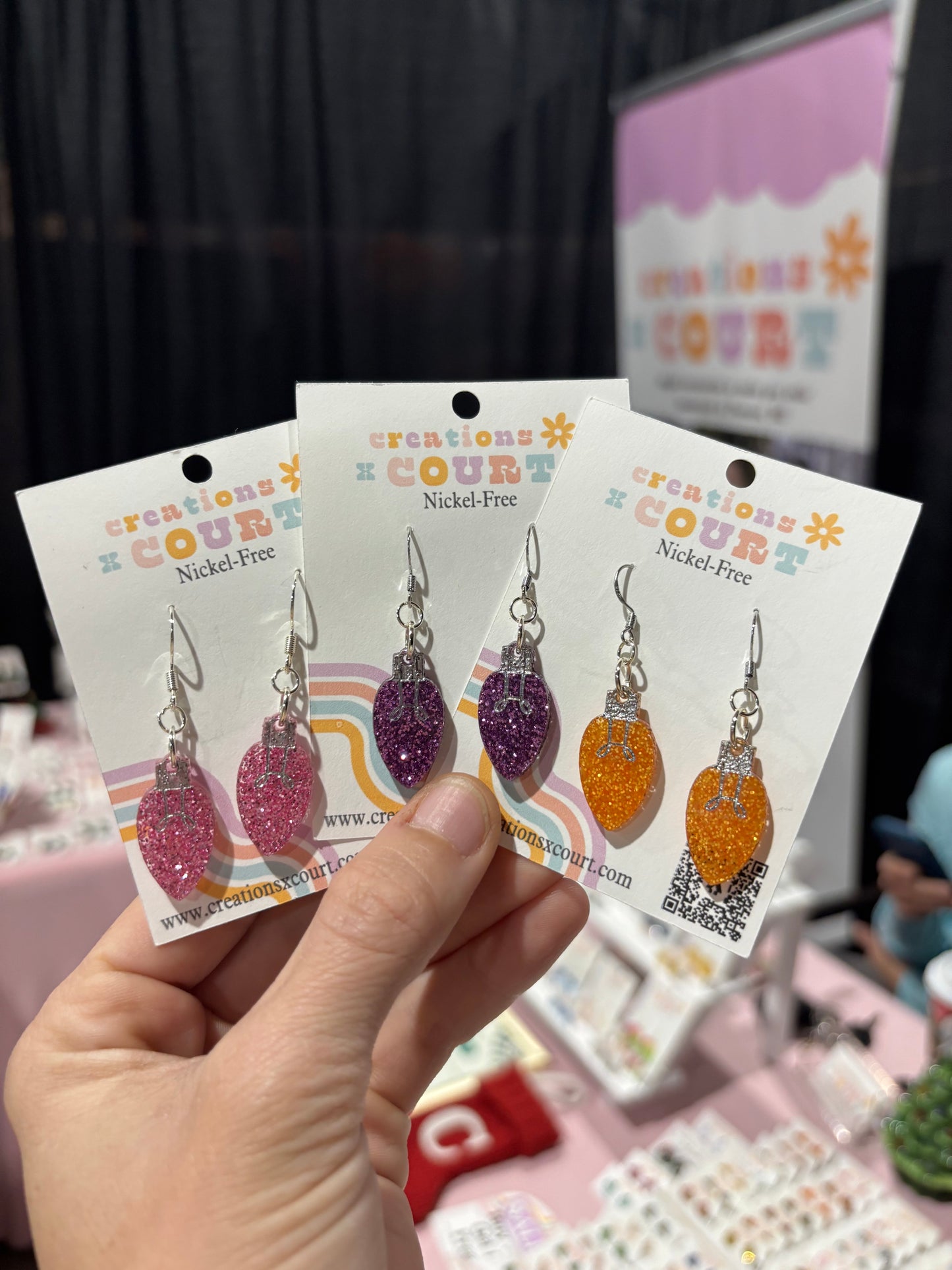 Christmas Light Dangles and Studs