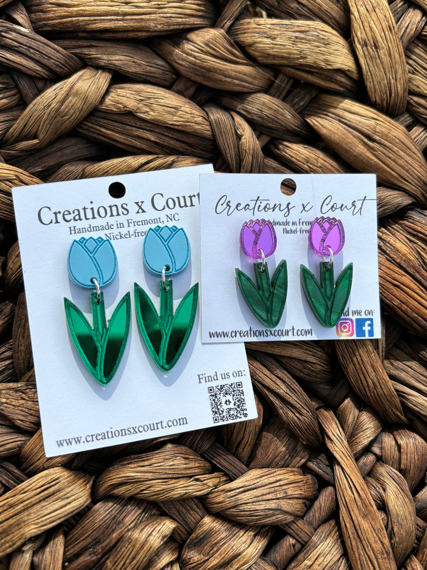 Tulip Dangles and Studs