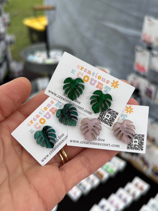 Monstera Dangles and Studs