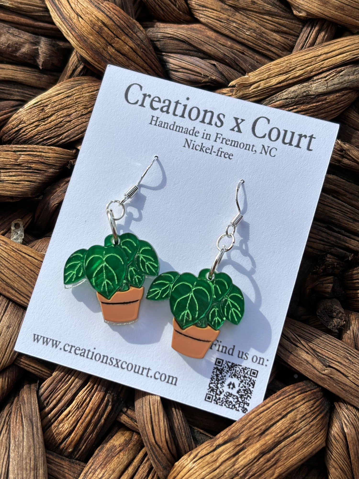 hanging plant earrings Potted Plant Dangles – Creations x Court
