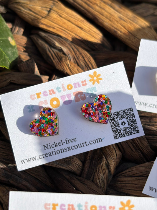 Heart Studs