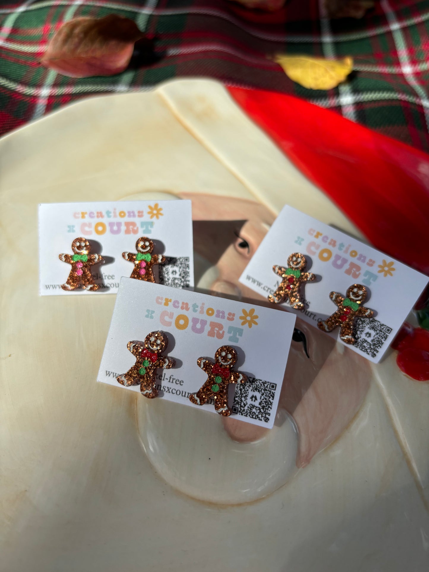 Gingerbread Man Studs