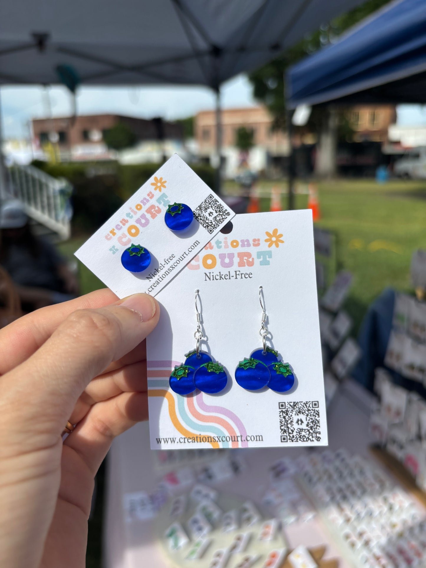 Blueberry Dangles and Studs