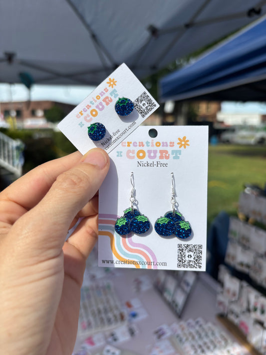 Blueberry Dangles and Studs
