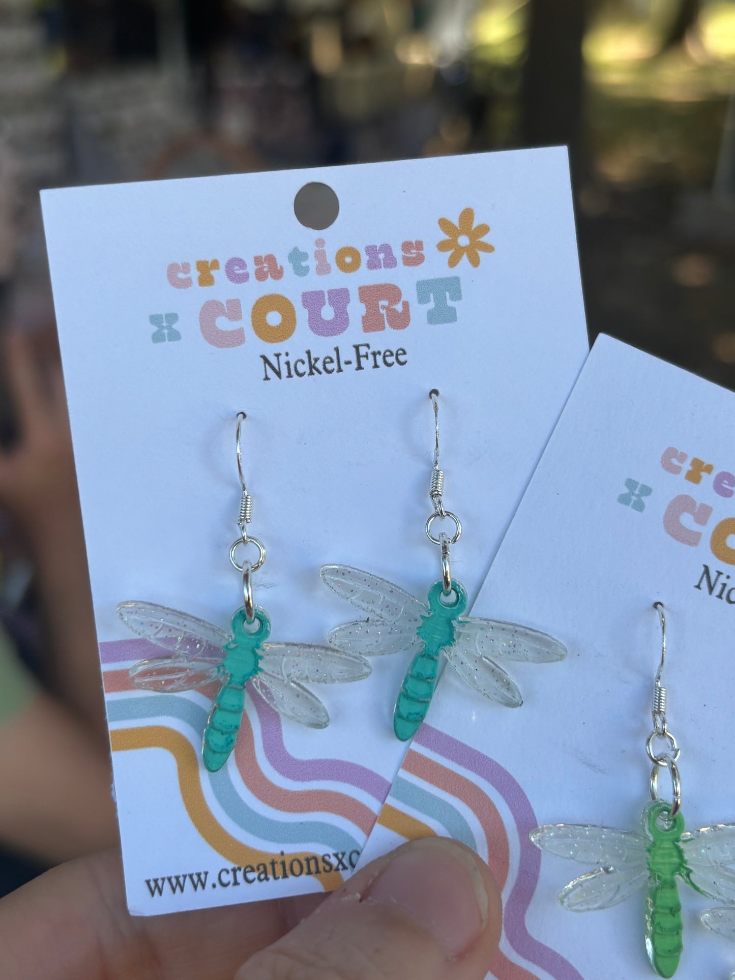 Iridescent Dragonfly Dangles