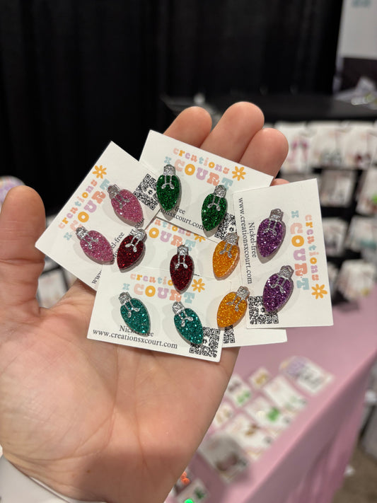 Christmas Light Dangles and Studs