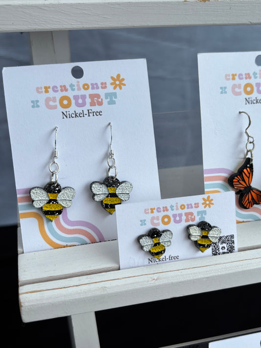 Bee Dangles and Studs