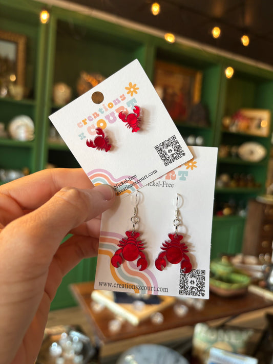 Lobster Dangles and Studs