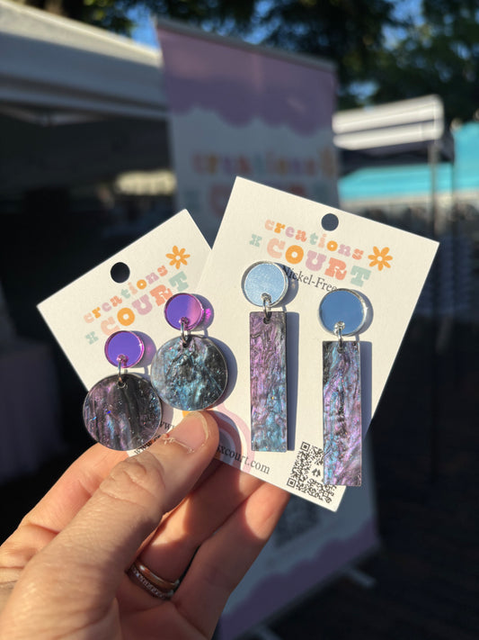Marble Galaxy Dangles