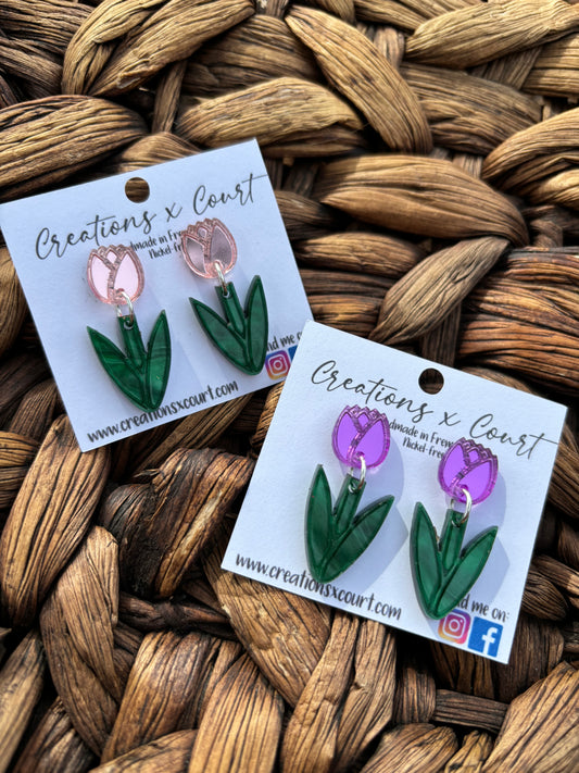 Tulip Dangles and Studs