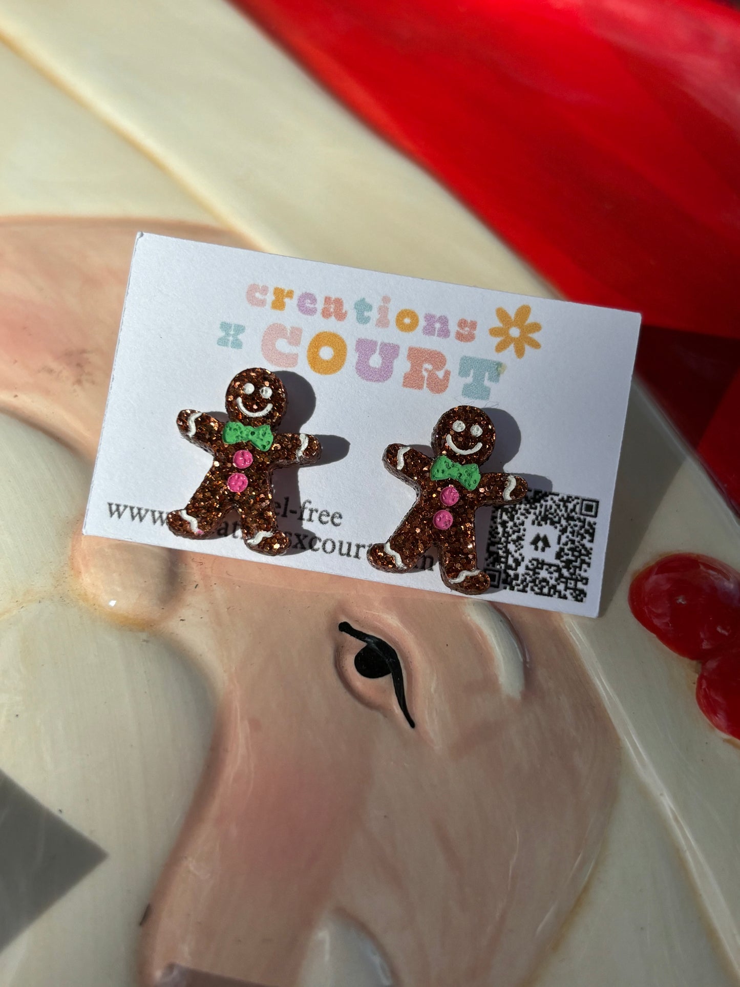 Gingerbread Man Studs