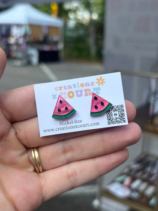 Watermelon Dangles and Studs
