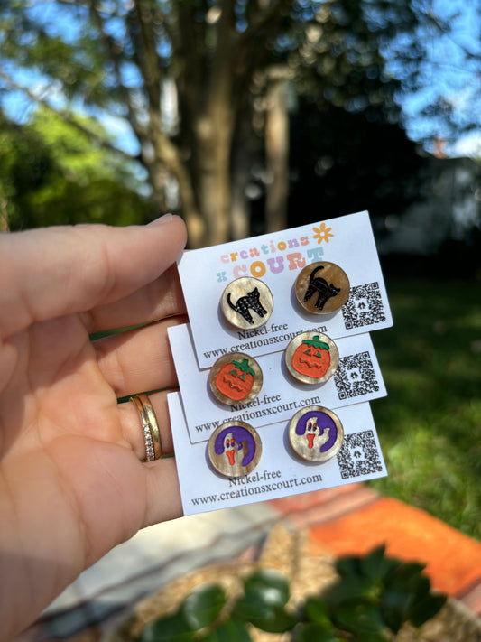 HalloweenCookie Studs