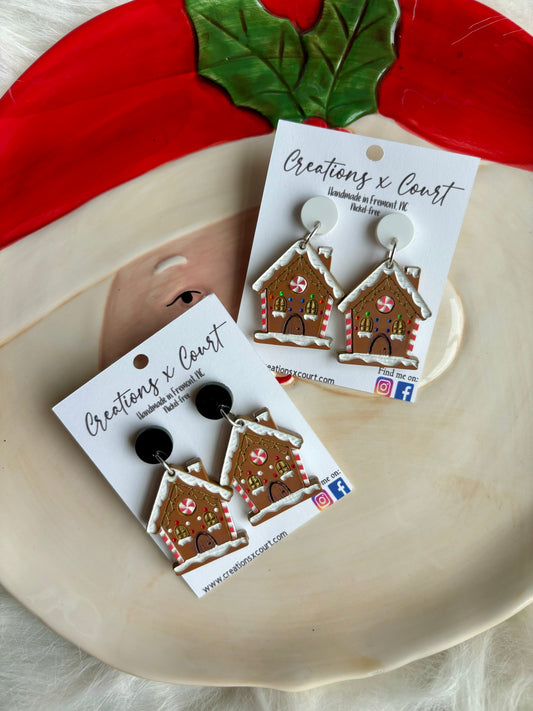 Gingerbread House Dangles
