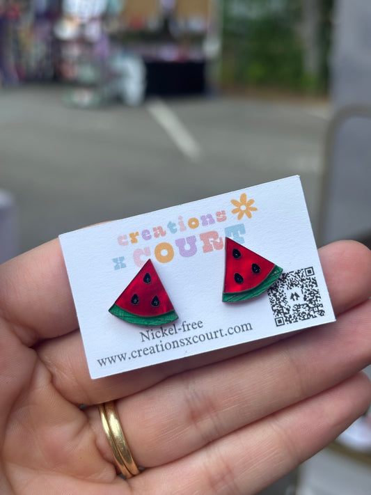 Watermelon Dangles and Studs