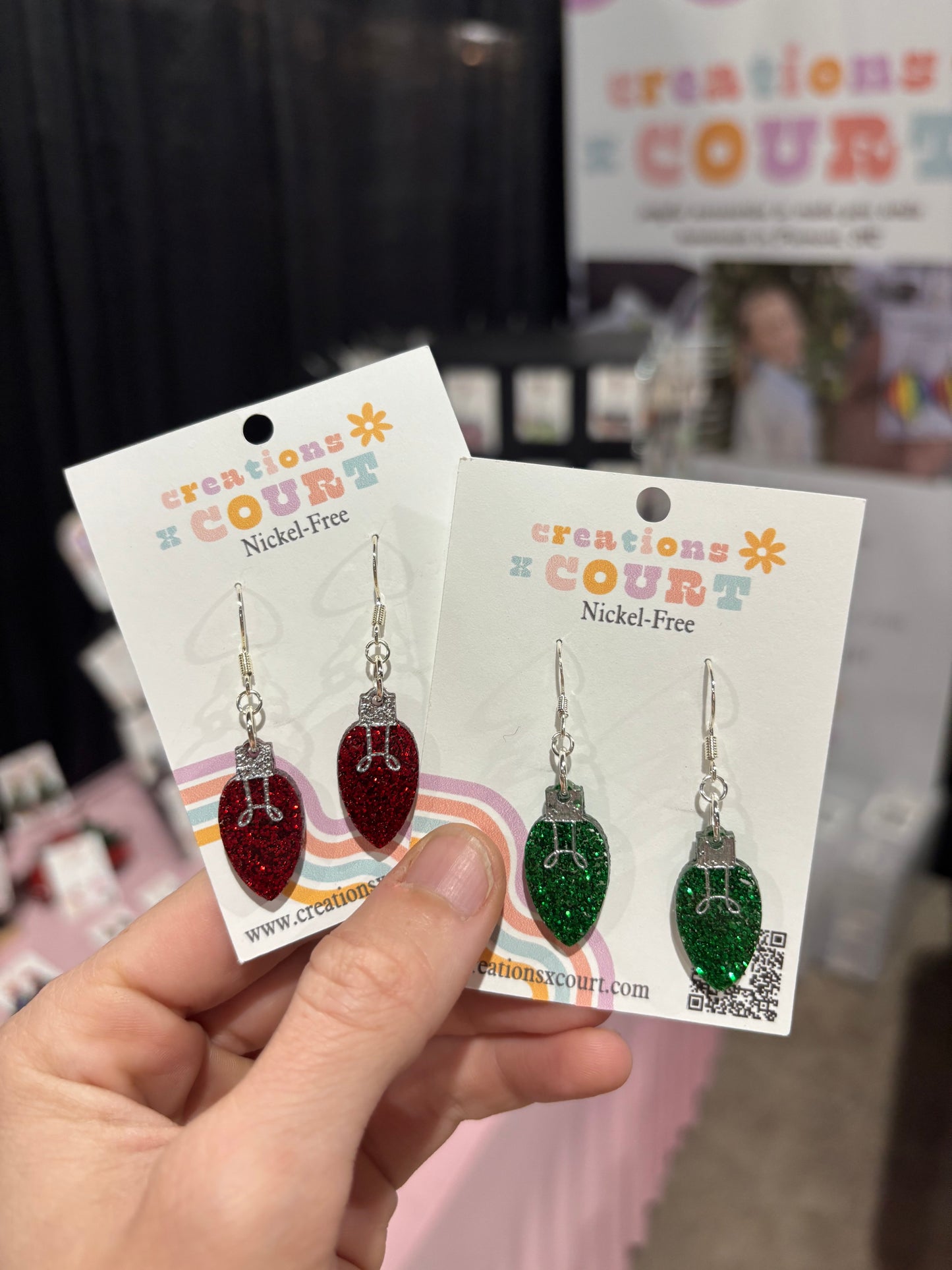 Christmas Light Dangles and Studs