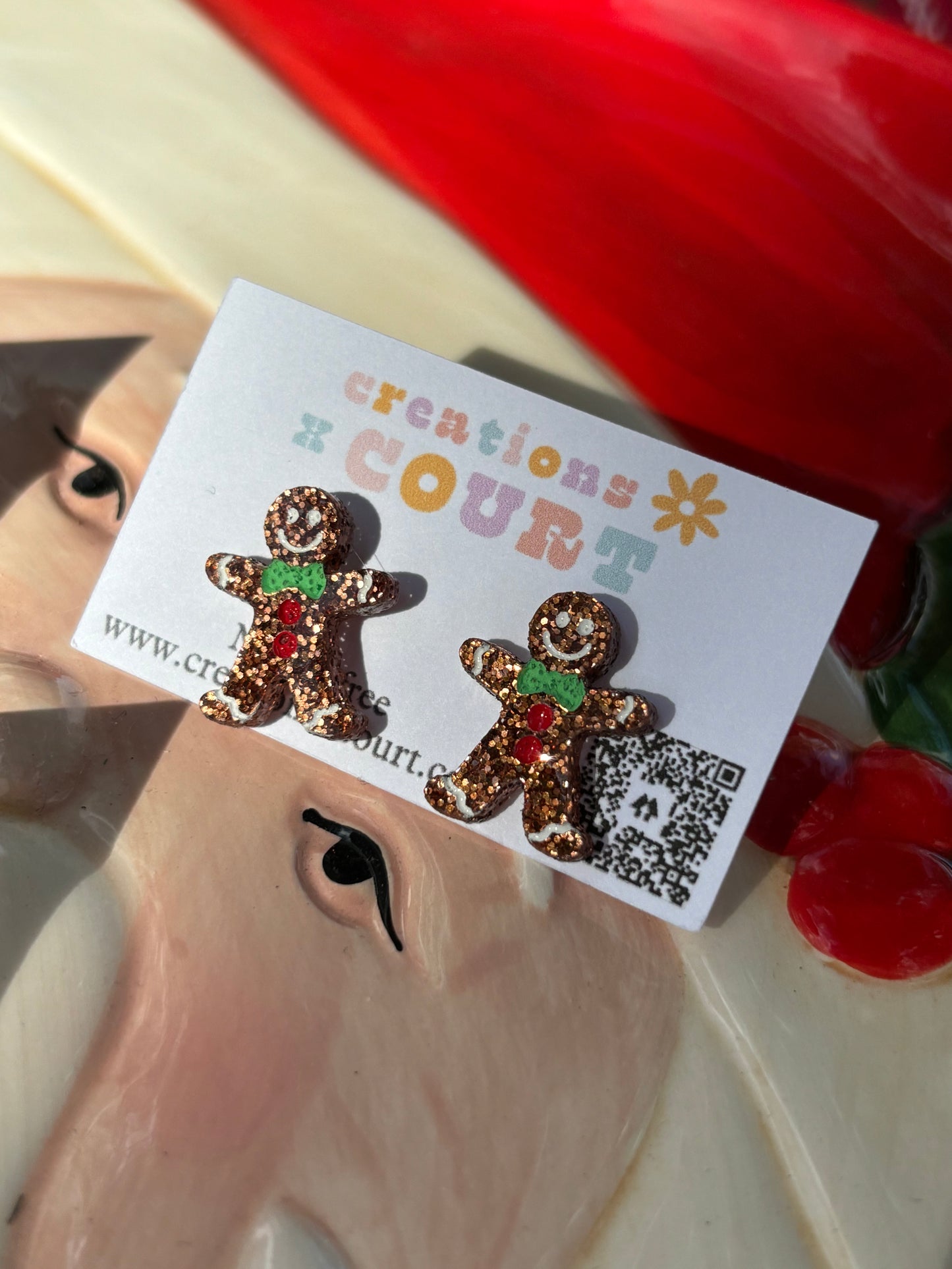 Gingerbread Man Studs