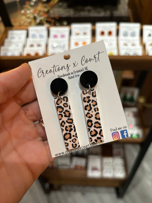 Leopard Print Dangles