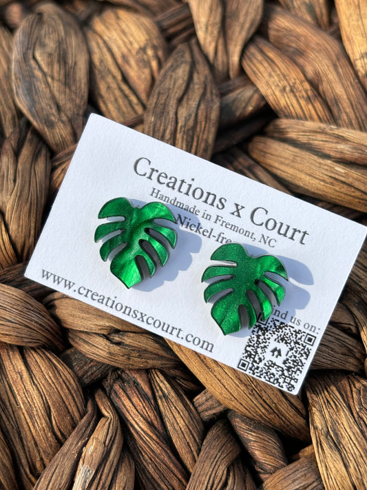 Monstera Dangles and Studs