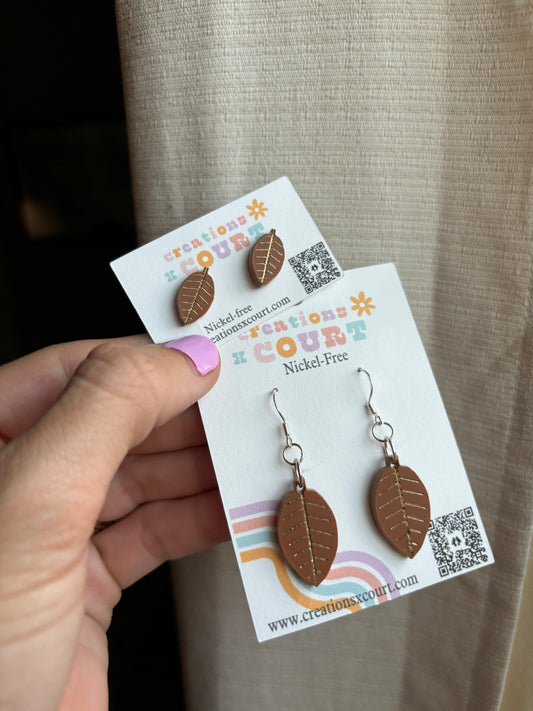 Tobacco Leaf Dangles and Studs