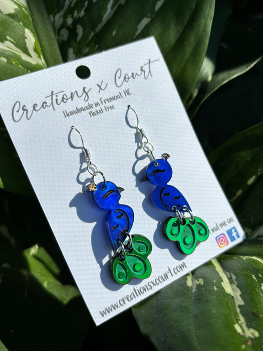 Peacock Dangles