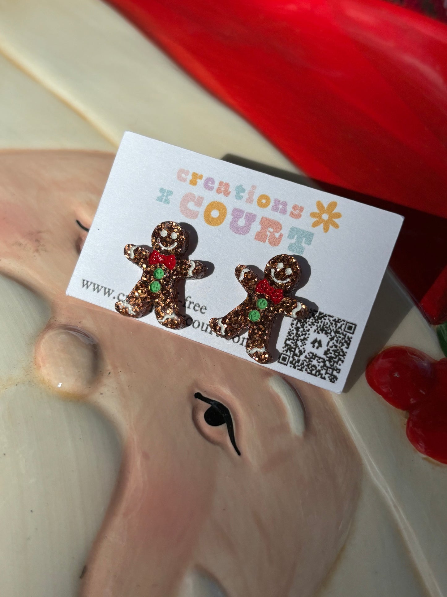 Gingerbread Man Studs