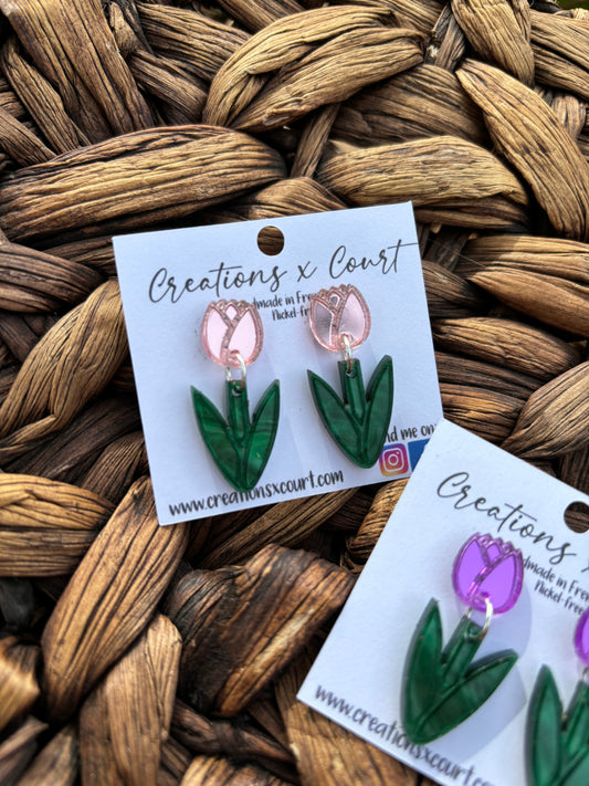 Tulip Dangles and Studs